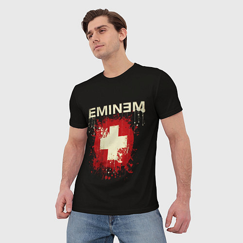 Мужская футболка EMINEM / 3D-принт – фото 3