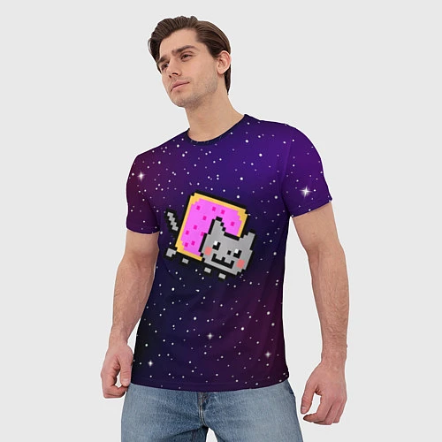 Мужская футболка Nyan Cat / 3D-принт – фото 3