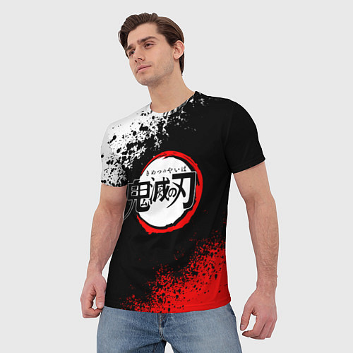Мужская футболка KIMETSU NO YAIBA / 3D-принт – фото 3