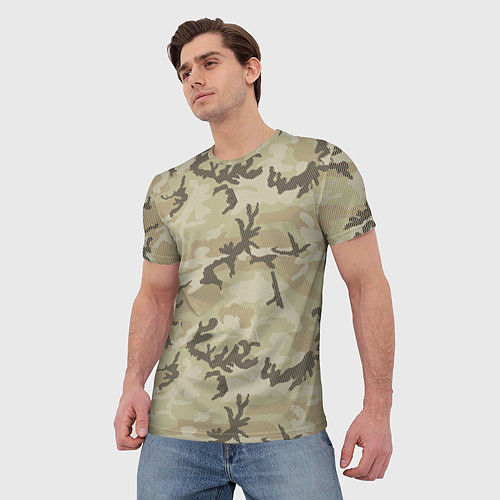 Мужская футболка Камуфляж: осенний / 3D-принт – фото 3