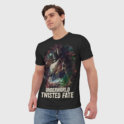 Мужская футболка Twisted Fate / 3D-принт – фото 3