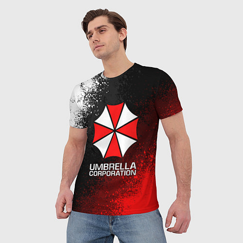 Мужская футболка UMBRELLA CORP / 3D-принт – фото 3