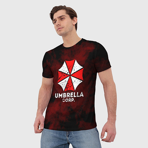 Мужская футболка UMBRELLA CORP / 3D-принт – фото 3