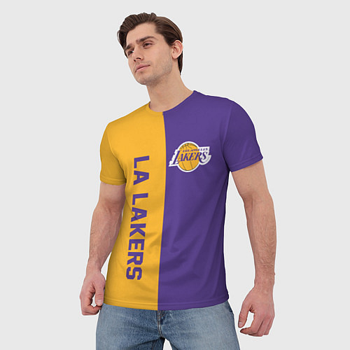 Мужская футболка LA LAKERS / 3D-принт – фото 3