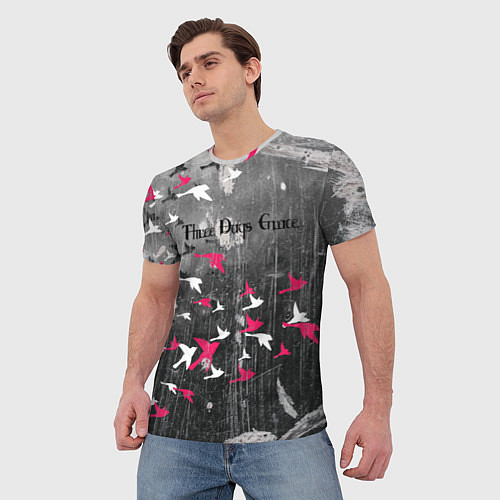 Мужская футболка Three Days Grace art / 3D-принт – фото 3
