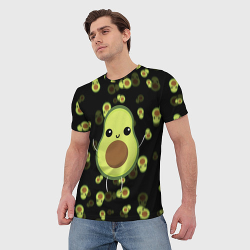 Мужская футболка Авокадо / 3D-принт – фото 3