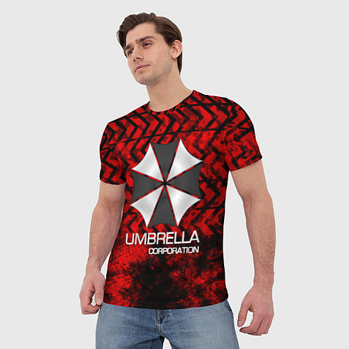 Мужская футболка UMBRELLA CORP / 3D-принт – фото 3