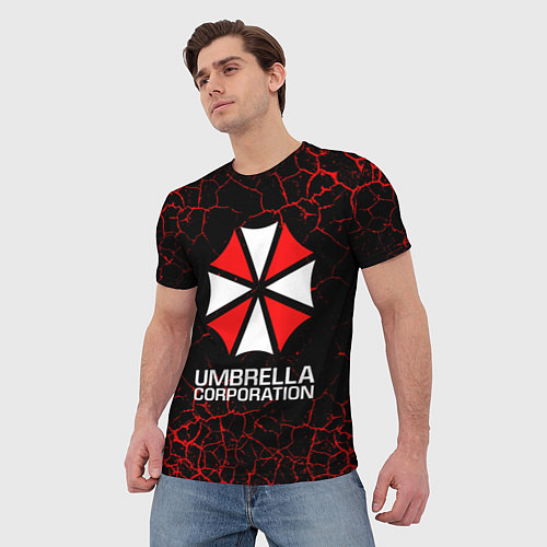 Мужская футболка UMBRELLA CORPORATION / 3D-принт – фото 3