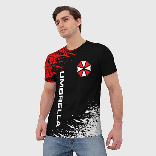 Мужская футболка UMBRELLA CORPORATION / 3D-принт – фото 3