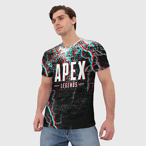 Мужская футболка APEX LEGENDS GLITCH / 3D-принт – фото 3