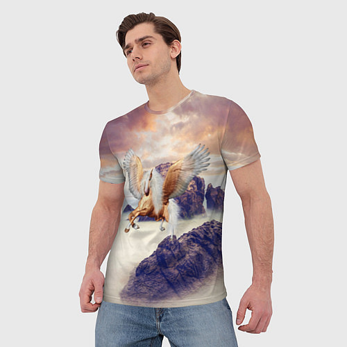 Мужская футболка Sea Sunset Horse / 3D-принт – фото 3