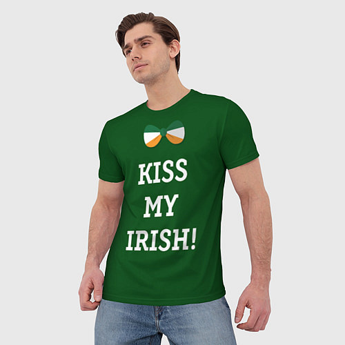 Мужская футболка Kiss my Irish / 3D-принт – фото 3