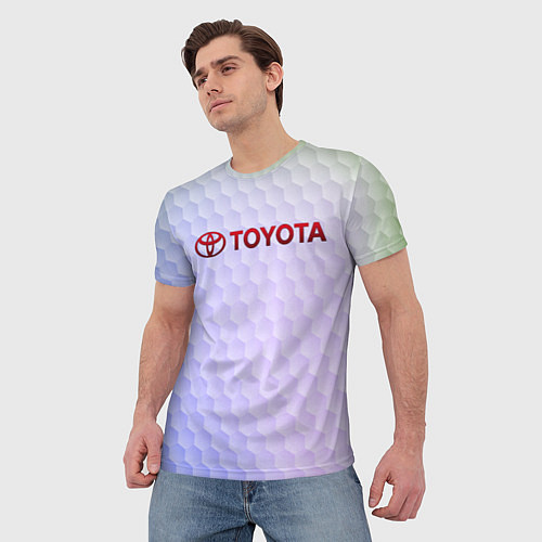 Мужская футболка TOYOTA / 3D-принт – фото 3