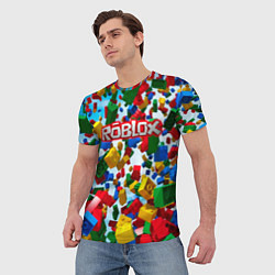 Футболка мужская Roblox Cubes, цвет: 3D-принт — фото 2