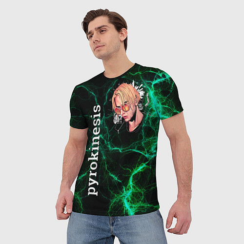 Мужская футболка Pyrokinesis / 3D-принт – фото 3