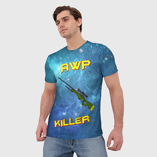 Мужская футболка AWP killer / 3D-принт – фото 3