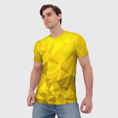 Мужская футболка YELLOW ABSTRACT / 3D-принт – фото 3