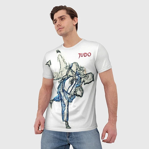 Мужская футболка Борьба Дзюдо / 3D-принт – фото 3