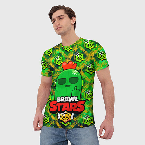 Мужская футболка Brawl Stars Spike / 3D-принт – фото 3
