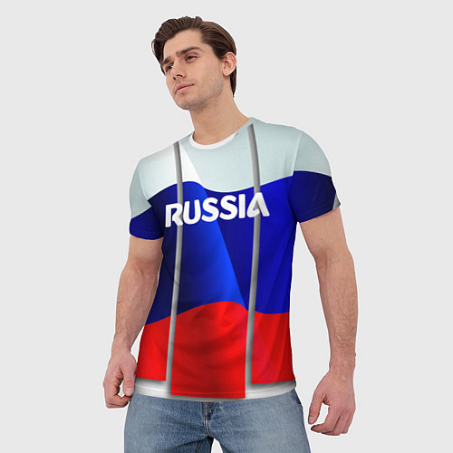Мужская футболка Россия / 3D-принт – фото 3