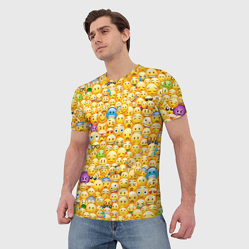 Мужская футболка Смайлики Emoji / 3D-принт – фото 3