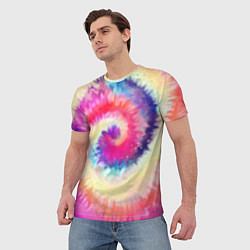 Футболка мужская Tie Dye vortex, цвет: 3D-принт — фото 2