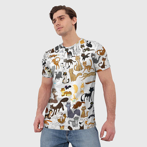 Мужская футболка Котоколлаж 01 / 3D-принт – фото 3