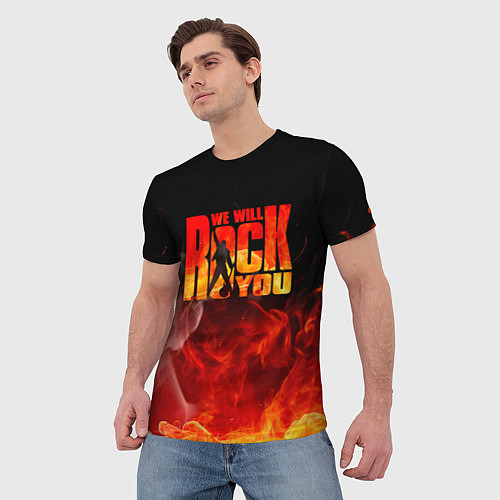 Мужская футболка Queen - We Will Rock You / 3D-принт – фото 3