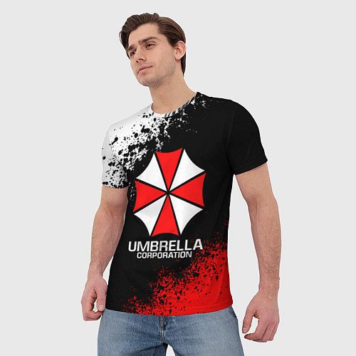 Мужская футболка RESIDENT EVIL UMBRELLA / 3D-принт – фото 3