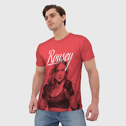Мужская футболка Ronda Rousey / 3D-принт – фото 3