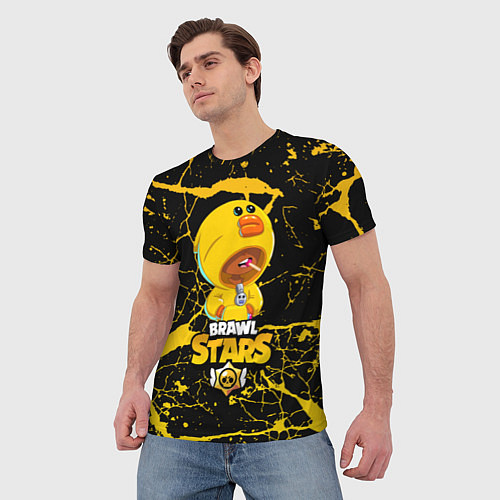 Мужская футболка Brawl Stars Leon Duck / 3D-принт – фото 3