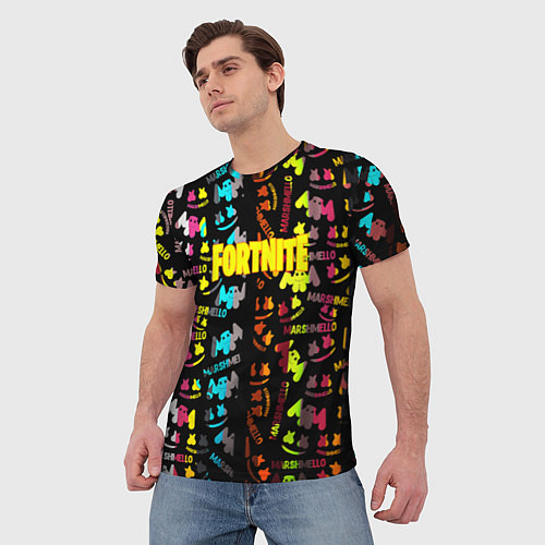 Мужская футболка FORTNITE&MARSMELLO / 3D-принт – фото 3