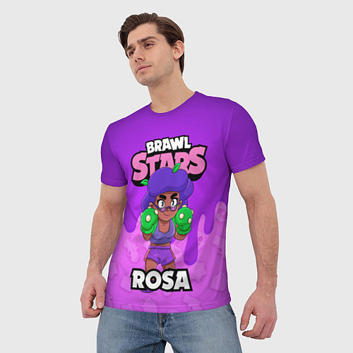 Мужская футболка BRAWL STARS ROSA / 3D-принт – фото 3