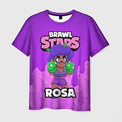 Футболка мужская BRAWL STARS ROSA, цвет: 3D-принт