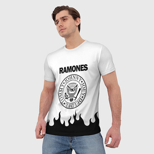 Мужская футболка RAMONES / 3D-принт – фото 3