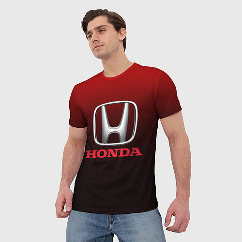 Мужская футболка HONDA / 3D-принт – фото 3