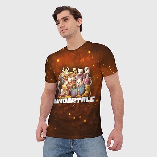 Мужская футболка UNDERTALE / 3D-принт – фото 3