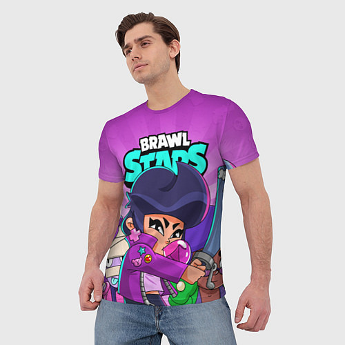 Мужская футболка BRAWL STARS BIBI / 3D-принт – фото 3