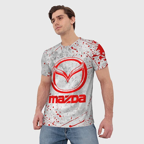 Мужская футболка MAZDA RED LOGO / 3D-принт – фото 3