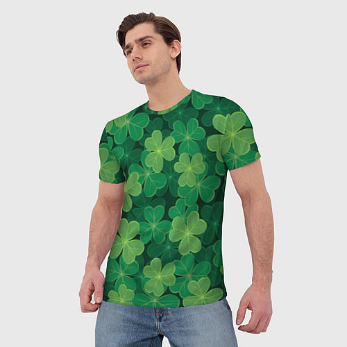 Мужская футболка Ирландский клевер / 3D-принт – фото 3
