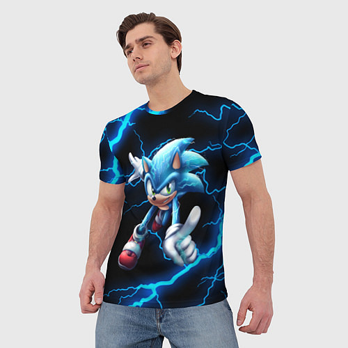 Мужская футболка SONIC / 3D-принт – фото 3