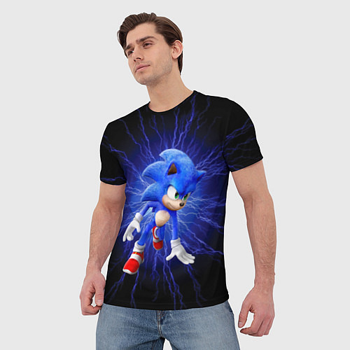 Мужская футболка SONIC / 3D-принт – фото 3