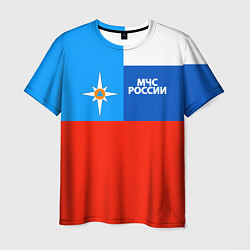 Футболка мужская Флаг МЧС России, цвет: 3D-принт