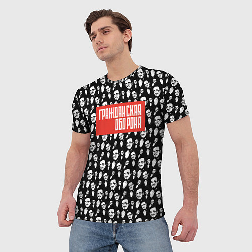 Мужская футболка Гражданская оборона / 3D-принт – фото 3