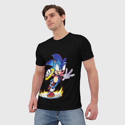 Мужская футболка Sonic / 3D-принт – фото 3
