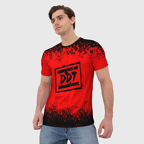 Мужская футболка ДДТ Лого / 3D-принт – фото 3