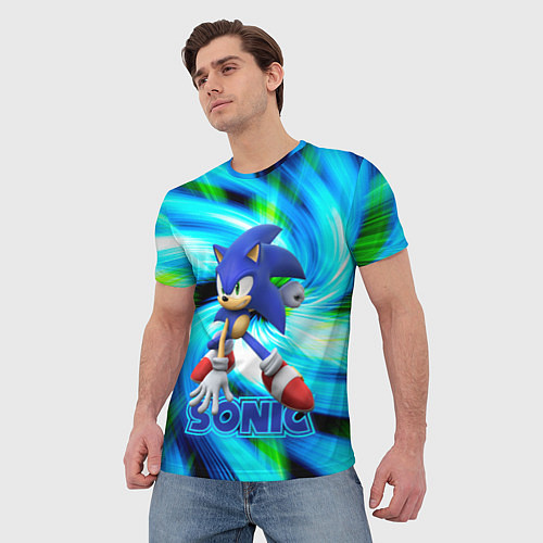 Мужская футболка Sonic / 3D-принт – фото 3