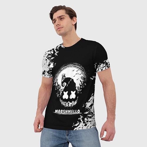 Мужская футболка Marshmello КошмарOko / 3D-принт – фото 3