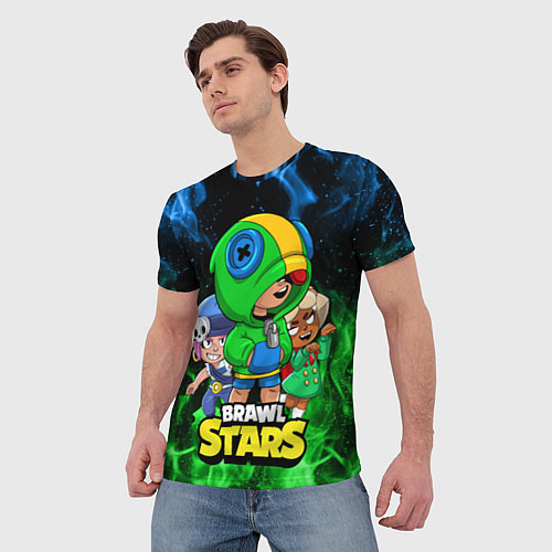 Мужская футболка BRAWL STARS LEON / 3D-принт – фото 3