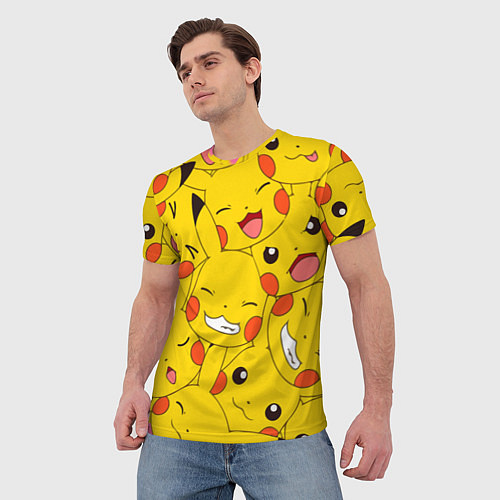 Мужская футболка Pikachu / 3D-принт – фото 3
